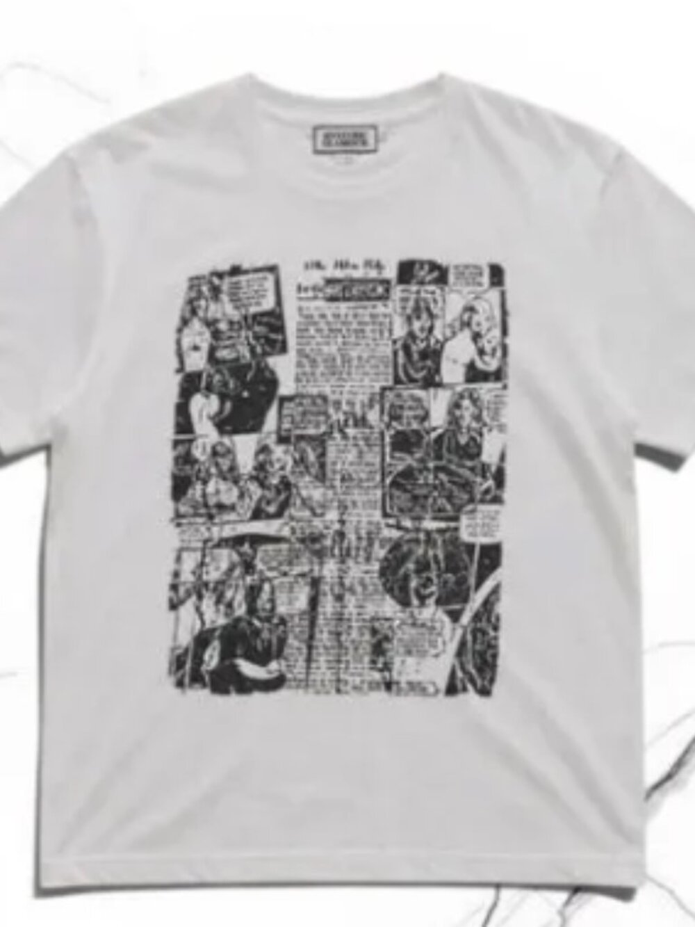 Vintage Manga Panel Graphic T-Shirt White